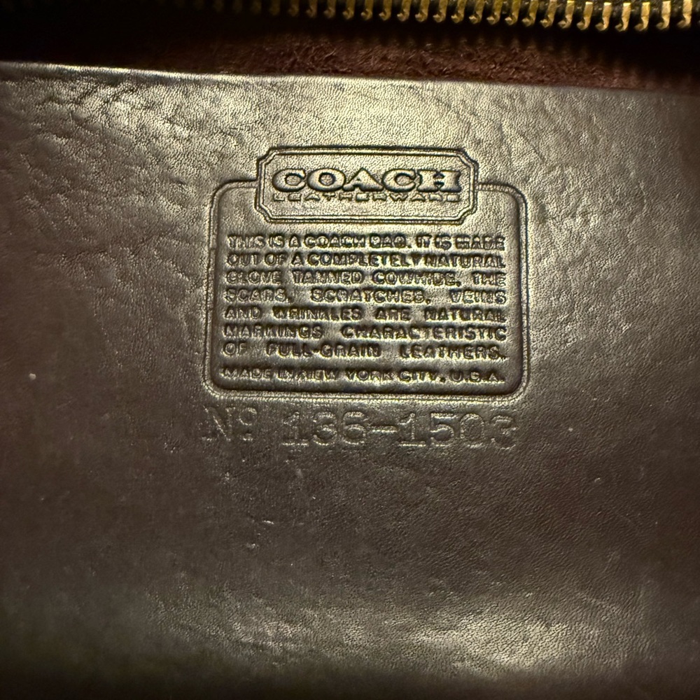 Coach Vintage Slim Satchel Burgundy Made in New York - Picture 9 of 16